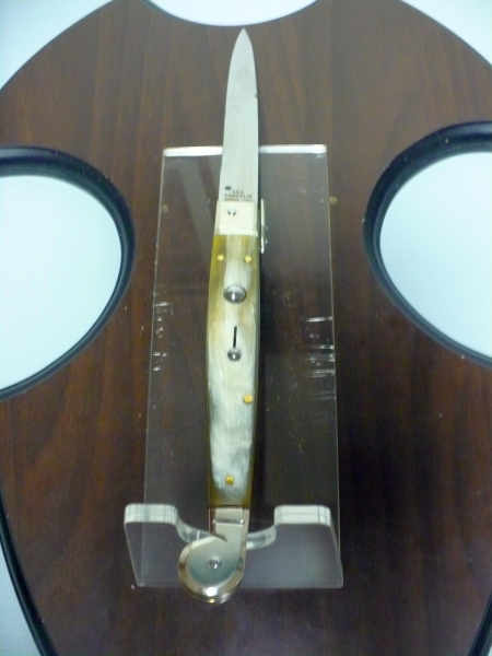 Siciliano, Picklock A.G.A. Campolin sicilian fighting - italian stiletto 30 cm -corno di bufalo chiaro /  buffalo chiaro horn - 6