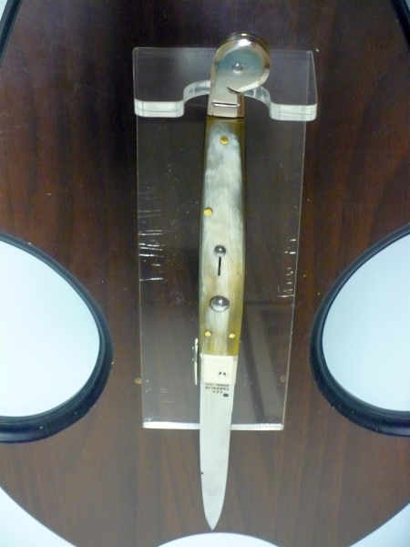 Siciliano, Picklock A.G.A. Campolin sicilian fighting - italian stiletto 30 cm -corno di bufalo chiaro /  buffalo chiaro horn - 6