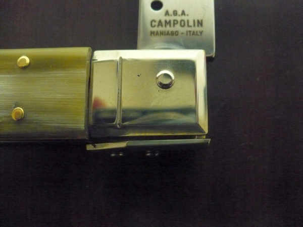 Siciliano, Picklock A.G.A. Campolin sicilian fighting - italian stiletto 30 cm -corno di bufalo chiaro /  buffalo chiaro horn - 6