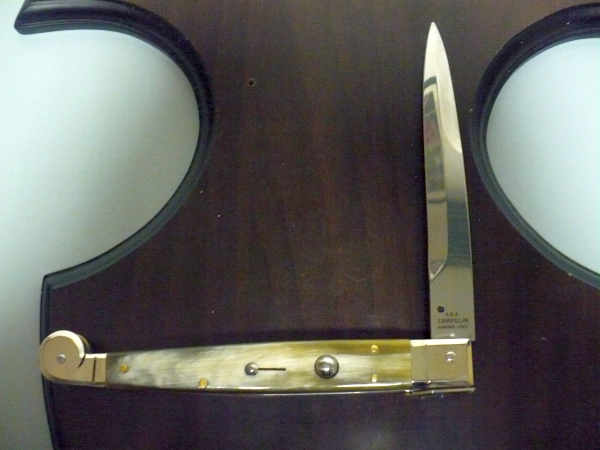 Siciliano, Picklock A.G.A. Campolin sicilian fighting - italian stiletto 30 cm -corno di bufalo chiaro /  buffalo chiaro horn - 6
