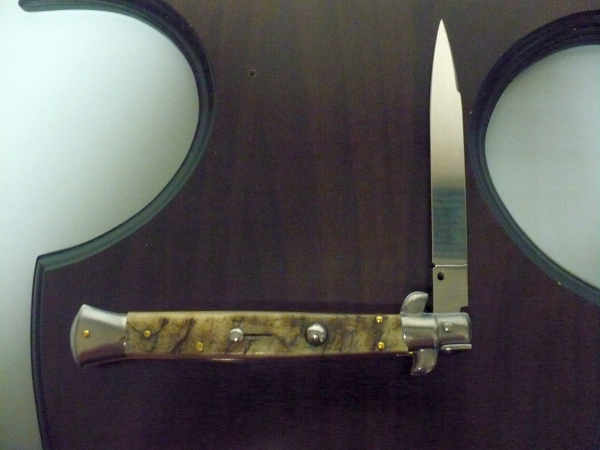 Frank Beltrame , italian stiletto - 28 cm , corno di ariete - lama swedge, modello FB 28/89SW - 6