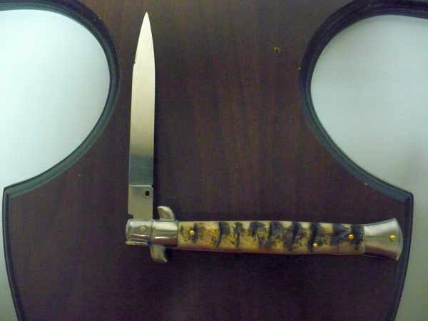 Frank Beltrame , italian stiletto - 28 cm , corno di ariete - lama swedge, modello FB 28/89SW - 6