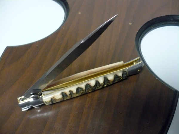 Frank Beltrame , italian stiletto - 28 cm , corno di ariete - lama swedge, modello FB 28/89SW - 6
