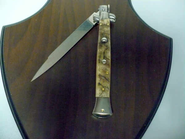 Frank Beltrame , italian stiletto - 28 cm , corno di ariete - lama swedge, modello FB 28/89SW - 6