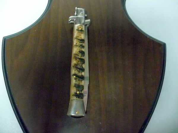Frank Beltrame , italian stiletto - 28 cm , corno di ariete - lama swedge, modello FB 28/89SW - 6