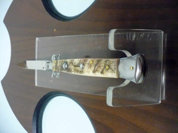 Frank Beltrame , italian stiletto - 28 cm , corno di ariete - lama swedge, modello FB 28/89SW - 6