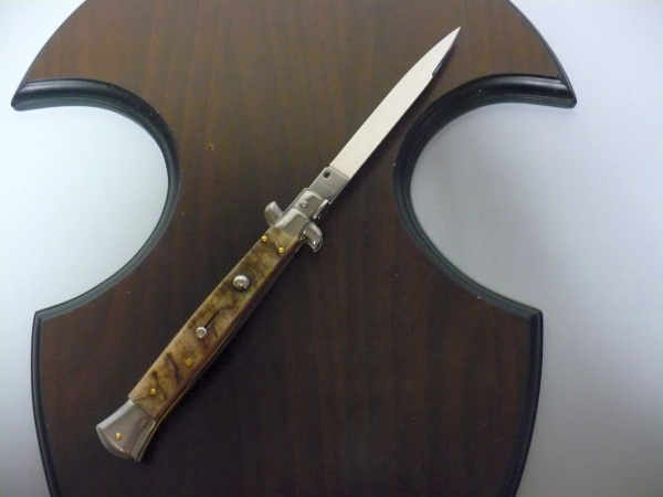 Frank Beltrame , italian stiletto - 28 cm , corno di ariete - lama swedge, modello FB 28/89SW - 6