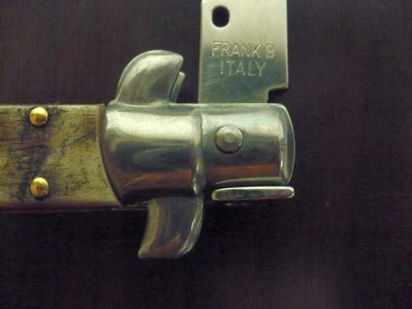 Frank Beltrame , italian stiletto - 28 cm , corno di ariete - lama swedge, modello FB 28/89SW - 6