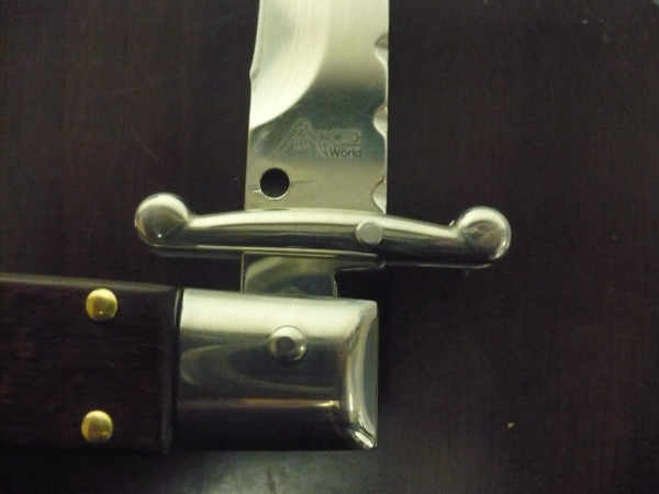 Classic swinguard - italian stiletto, coltello a scatto, 28cm - AKC World ,legno di serpente /snakewood ,  lama baionetta lavorata a lima / file work