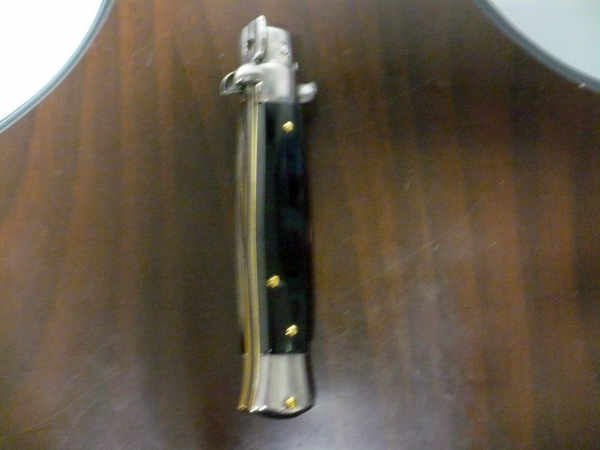 Frank Beltrame -  italian stiletto 20cm, bufalo scuro -lama baionetta - 20FB/58B - 7
