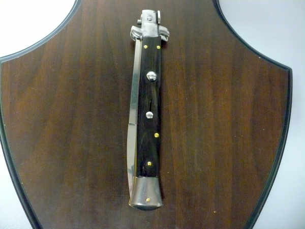 Frank Beltrame , italian stiletto , pugnale - 28 cm , corno di bufalo scuro,baionetta ,modello FB 28/58B - 7
