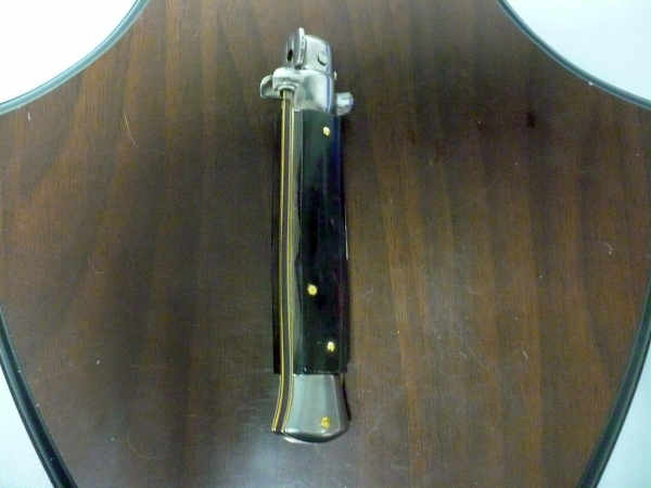 Frank Beltrame , italian stiletto , pugnale - 23 cm , corno di bufalo scuro, lama baionetta , modello FB 23/58B-7