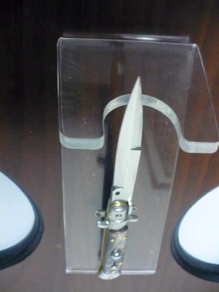 Frank Beltrame -  italian stiletto 20cm, bufalo scuro -lama baionetta - 20FB/58B - 7