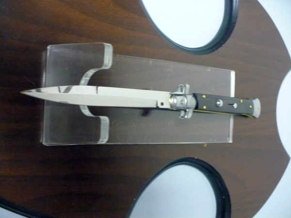 Frank Beltrame , italian stiletto , pugnale - 28 cm , corno di bufalo scuro,baionetta ,modello FB 28/58B - 7