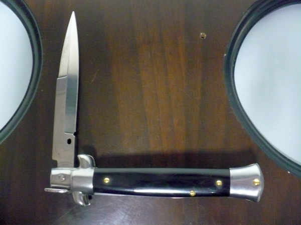 Frank Beltrame -  italian stiletto 20cm, bufalo scuro -lama baionetta - 20FB/58B - 7