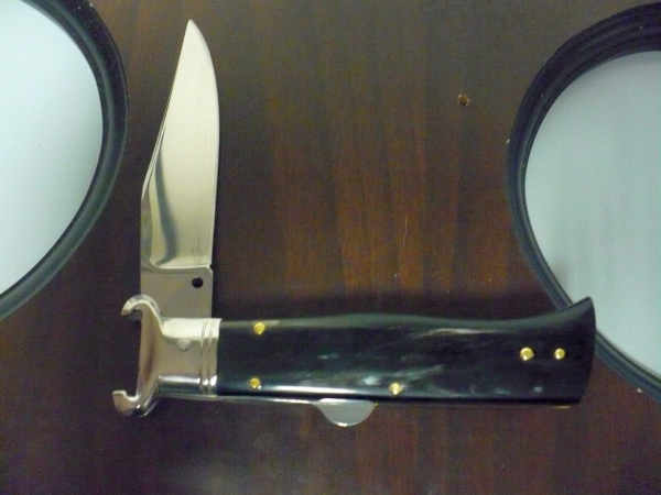 Famiglia Spadon - stiletto  calibro /20 - bufalo brasiliano - taglio classico clip point - 7