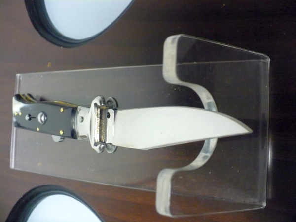 Famiglia Spadon - stiletto  calibro /20 - bufalo brasiliano - taglio classico clip point - 7