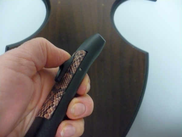 Italian stiletto frontale  coltellerie artigianali Maniago - 20 cm - ergonomica ,legno di serpente, lama dagger - 7
