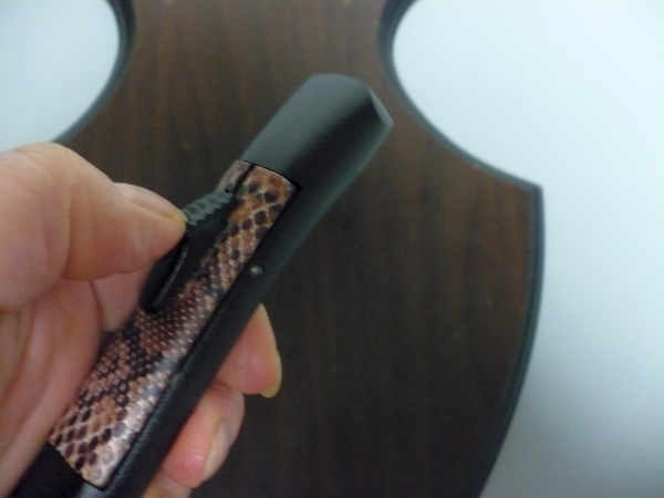Italian stiletto frontale  coltellerie artigianali Maniago - 20 cm - ergonomica ,legno di serpente, lama dagger - 7
