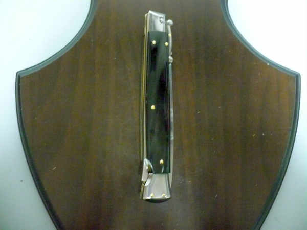 Swinguard Frank Beltrame - italian stiletto 28 cm - corno di bufalo scuro - lama dagger FB 550/58- 7