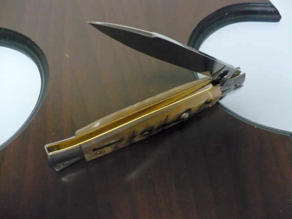 Frank Beltrame , italian stiletto - 28 cm , corno di ariete - lama swedge , modello FB 28/89SW - 7