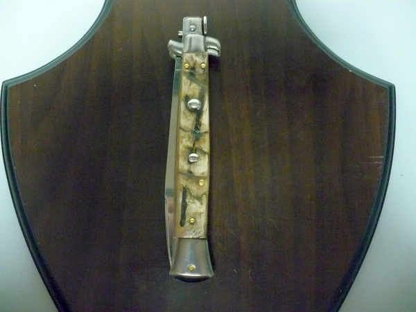 Frank Beltrame , italian stiletto - 28 cm , corno di ariete - lama swedge , modello FB 28/89SW - 7