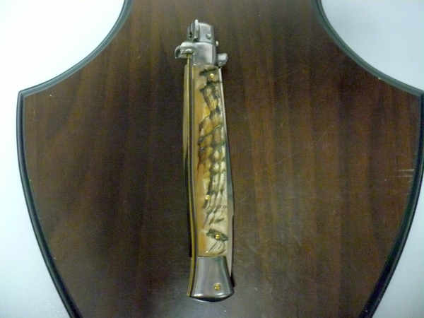 Frank Beltrame , italian stiletto - 28 cm , corno di ariete - lama swedge , modello FB 28/89SW - 7