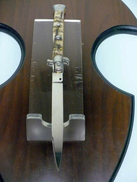 Frank Beltrame , italian stiletto - 28 cm , corno di ariete - lama swedge , modello FB 28/89SW - 7