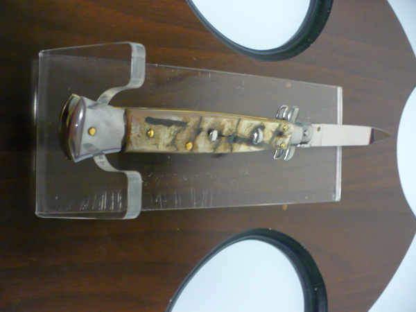 Frank Beltrame , italian stiletto - 28 cm , corno di ariete - lama swedge , modello FB 28/89SW - 7