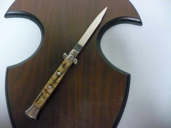 Frank Beltrame , italian stiletto - 28 cm , corno di ariete - lama swedge , modello FB 28/89SW - 7