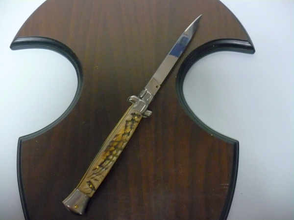 Frank Beltrame , italian stiletto - 28 cm , corno di ariete - lama swedge , modello FB 28/89SW - 7