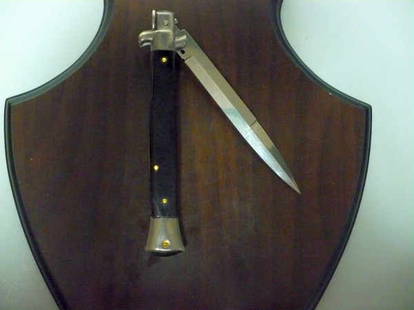 Frank Beltrame , italian stiletto , pugnale - 28 cm , corno di bufalo scuro,baionetta , modello FB 28/58B - 8
