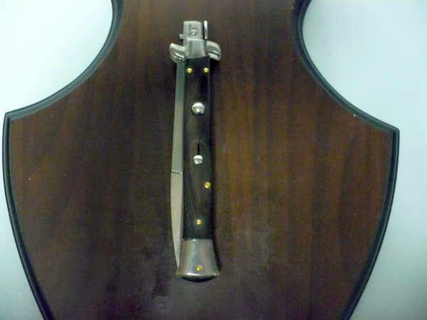 Frank Beltrame , italian stiletto , pugnale - 28 cm , corno di bufalo scuro,baionetta , modello FB 28/58B - 8