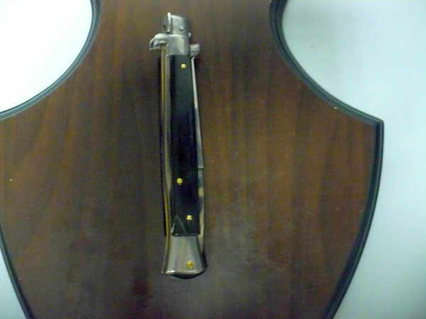 Frank Beltrame , italian stiletto , pugnale - 28 cm , corno di bufalo scuro,baionetta , modello FB 28/58B - 8