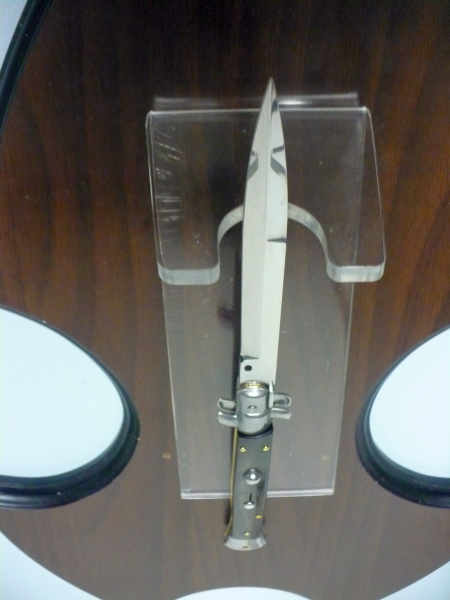 Frank Beltrame , italian stiletto , pugnale - 28 cm , corno di bufalo scuro,baionetta , modello FB 28/58B - 8