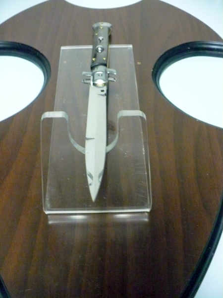 Frank Beltrame , italian stiletto , pugnale - 28 cm , corno di bufalo scuro,baionetta , modello FB 28/58B - 8