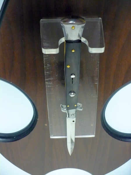 Frank Beltrame , italian stiletto , pugnale - 28 cm , corno di bufalo scuro,baionetta , modello FB 28/58B - 8