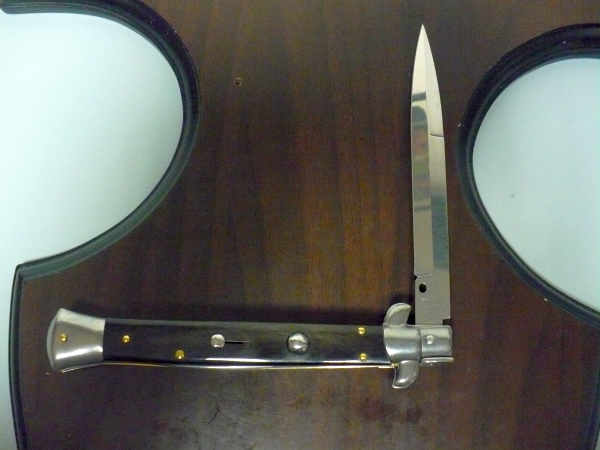 Frank Beltrame , italian stiletto , pugnale - 28 cm , corno di bufalo scuro,baionetta , modello FB 28/58B - 8