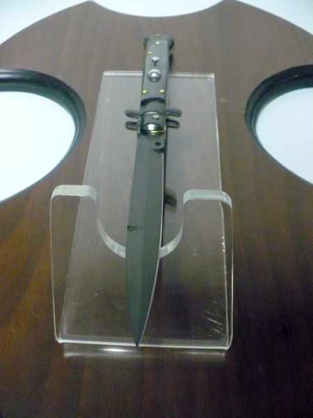 Frank Beltrame , italian stiletto , pugnale - 28 cm , corno di bufalo scuro,baionetta teflonata nero, modello FB 28/58B - 8