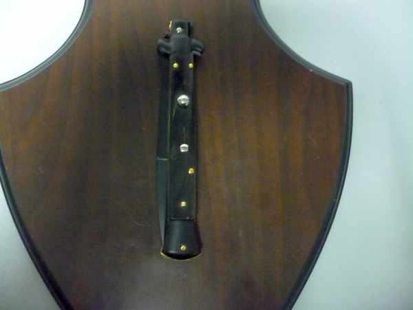 Frank Beltrame , italian stiletto , pugnale - 28 cm , corno di bufalo scuro,baionetta teflonata nero, modello FB 28/58B - 8