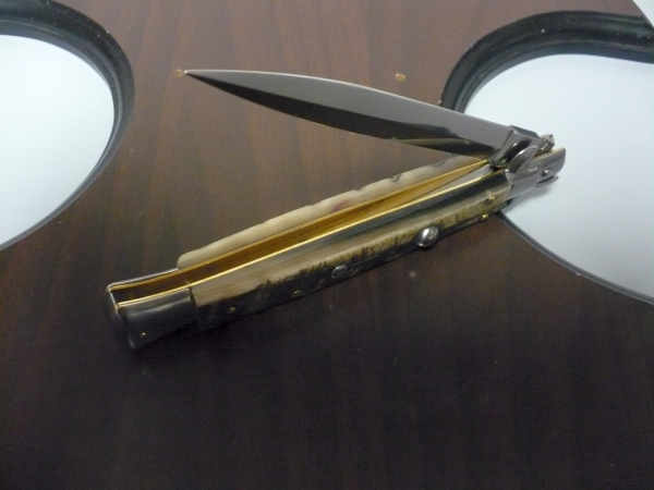 Frank Beltrame , italian stiletto - 28 cm , corno di ariete - lama dagger , modello FB 28/89D - 8