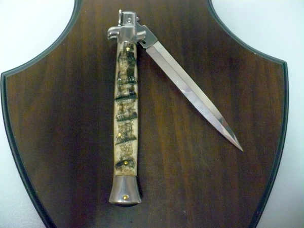 Frank Beltrame , italian stiletto - 28 cm , corno di ariete - lama dagger , modello FB 28/89D - 8