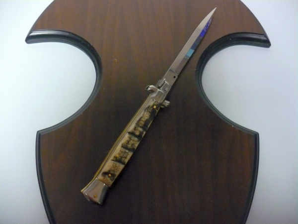 Frank Beltrame , italian stiletto - 28 cm , corno di ariete - lama dagger , modello FB 28/89D - 8
