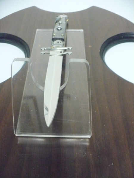Swinguard Frank Beltrame - italian stiletto 28 cm - corno di bufalo scuro - lama dagger FB 550/58- 8