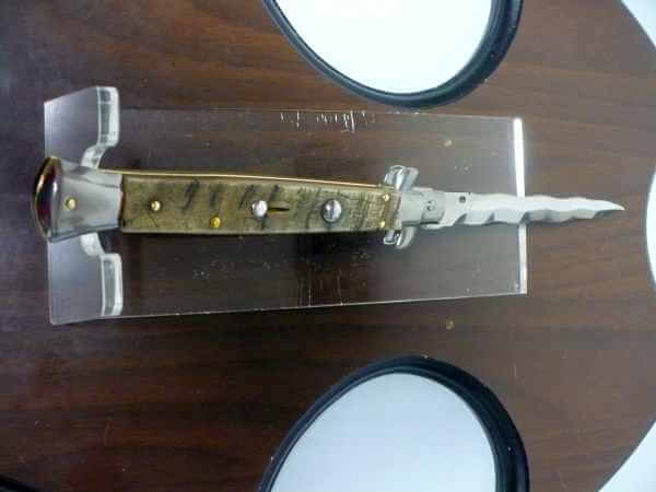 Frank Beltrame , italian stiletto - 28 cm , corno di ariete - lama kriss , modello FB 28/89K - 8