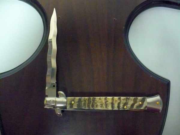 Frank Beltrame , italian stiletto - 28 cm , corno di ariete - lama kriss , modello FB 28/89K - 8