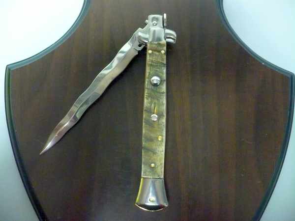 Frank Beltrame , italian stiletto - 28 cm , corno di ariete - lama kriss , modello FB 28/89K - 8