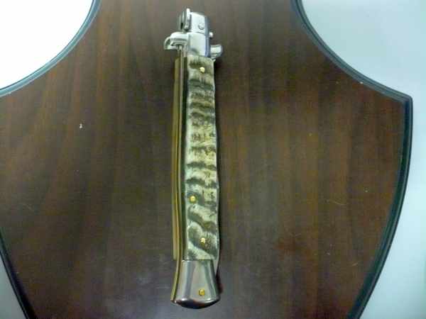 Frank Beltrame , italian stiletto - 28 cm , corno di ariete - lama kriss , modello FB 28/89K - 8