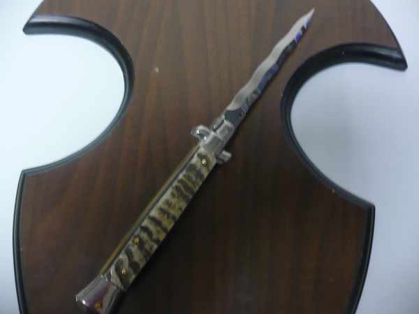 Frank Beltrame , italian stiletto - 28 cm , corno di ariete - lama kriss , modello FB 28/89K - 8