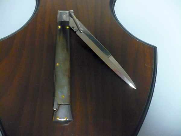 Swinguard Frank Beltrame - italian stiletto 28 cm - corno di bufalo brasiliano- lama baionetta FB 550/09 B - 8